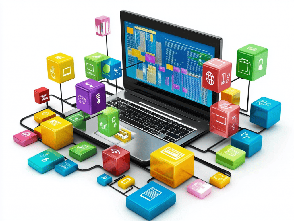 A software system uniquely integrating various tools and platforms for seamless business operations