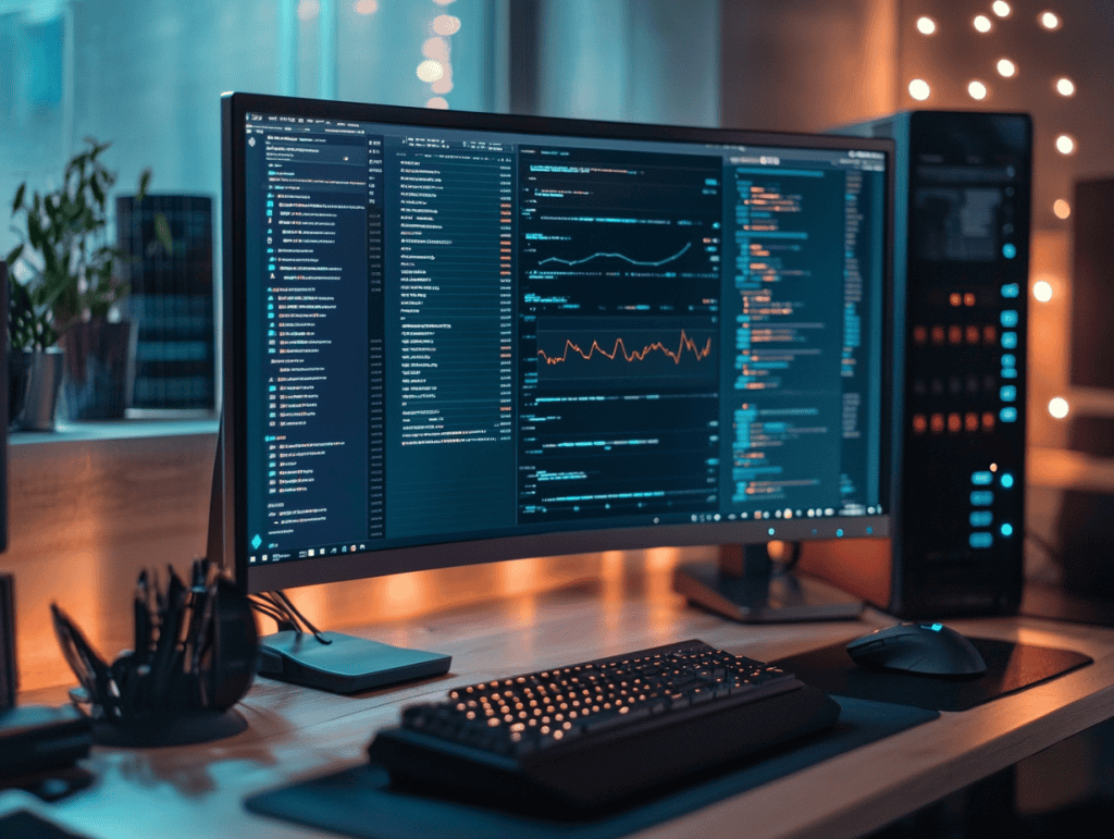 Illustration of a secure and reliable custom software system with encrypted connections